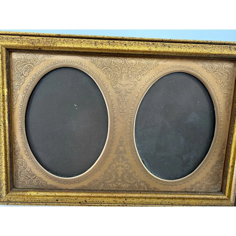 Ornate Resin Picture Frames Gold Brass Mat 3x5 4x6 Double Oval Lot 3 Old World